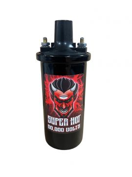 12 Volt Super Hot Distributor Ignition Coil - Rated up to 60,000 Volts ~ Internally Resisted